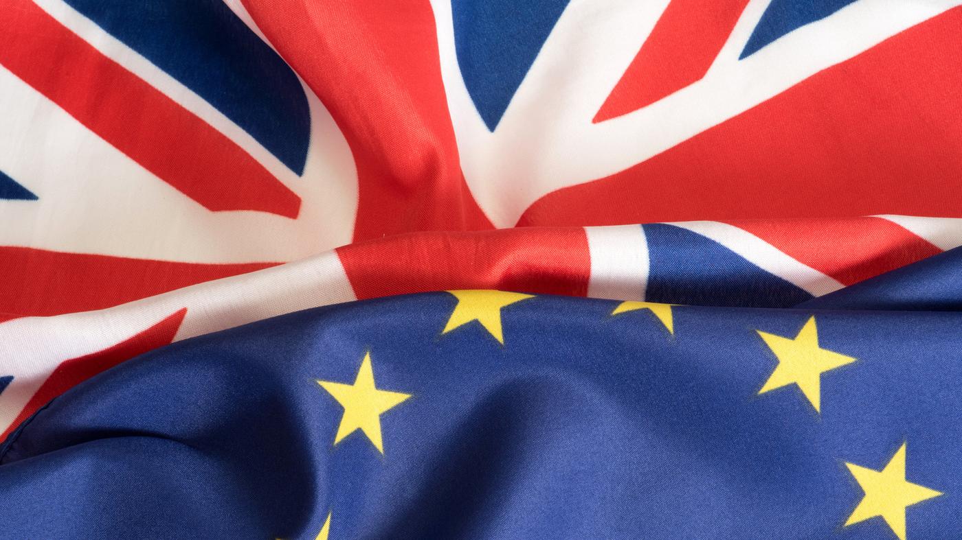 British and EU flags