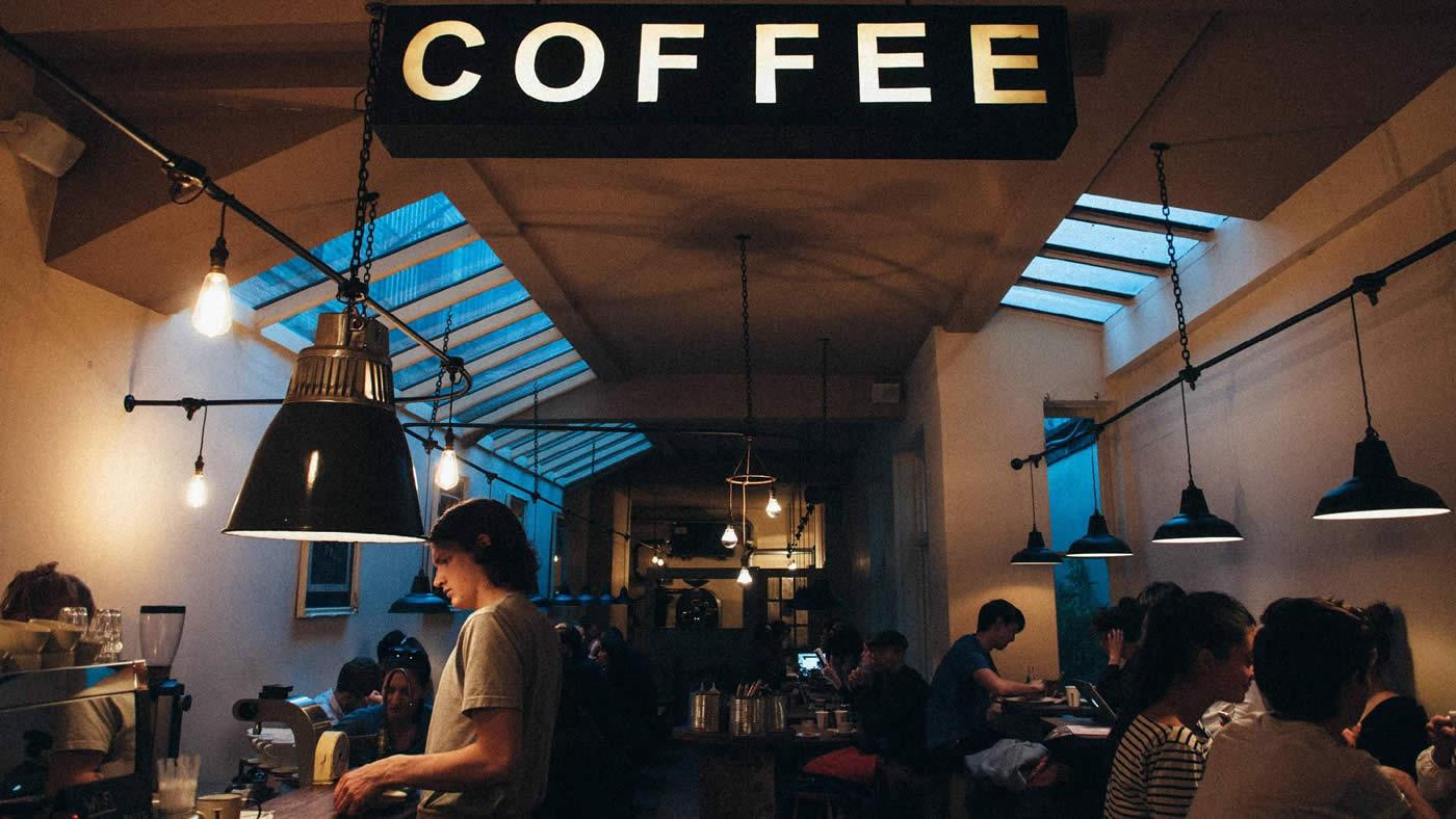 Warehouse-style coffee shop