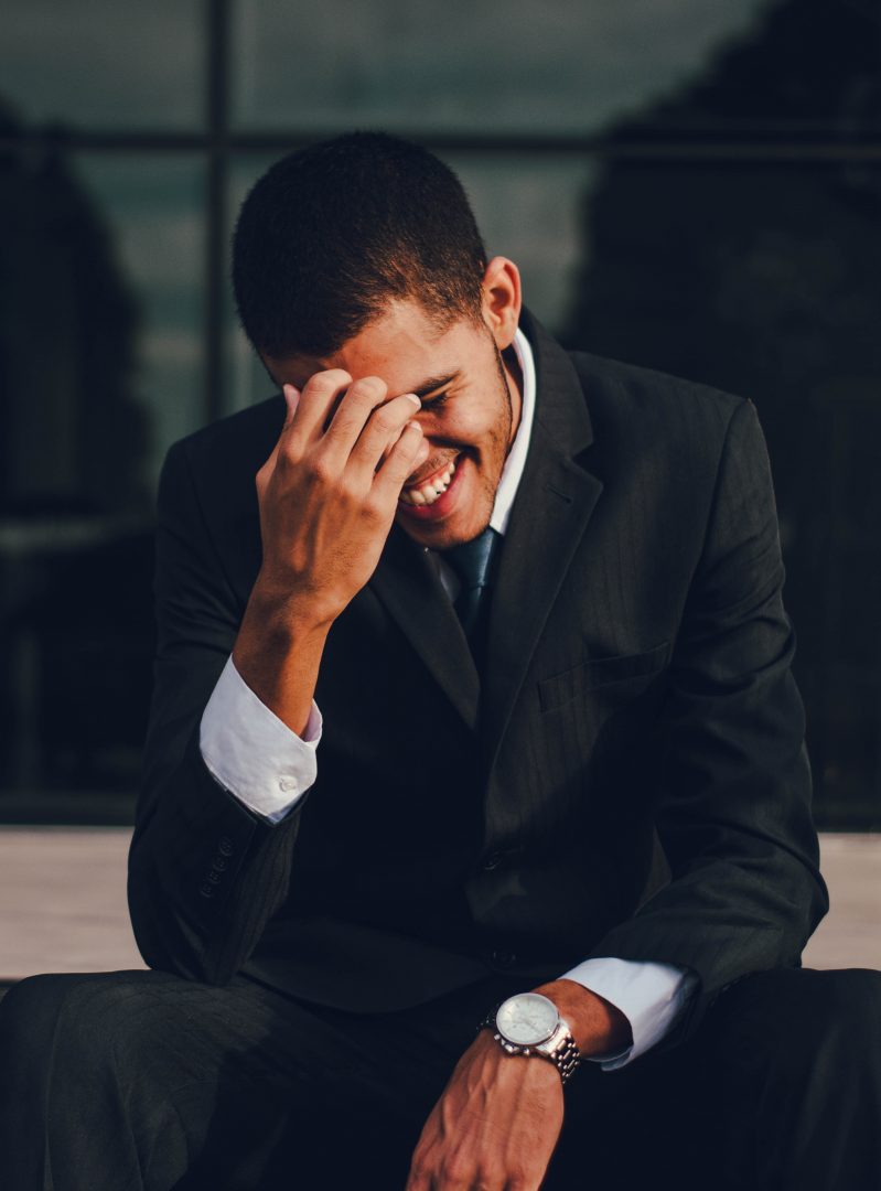 Person head in hands