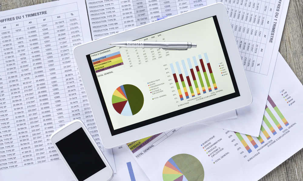 digital tablet with a graphic