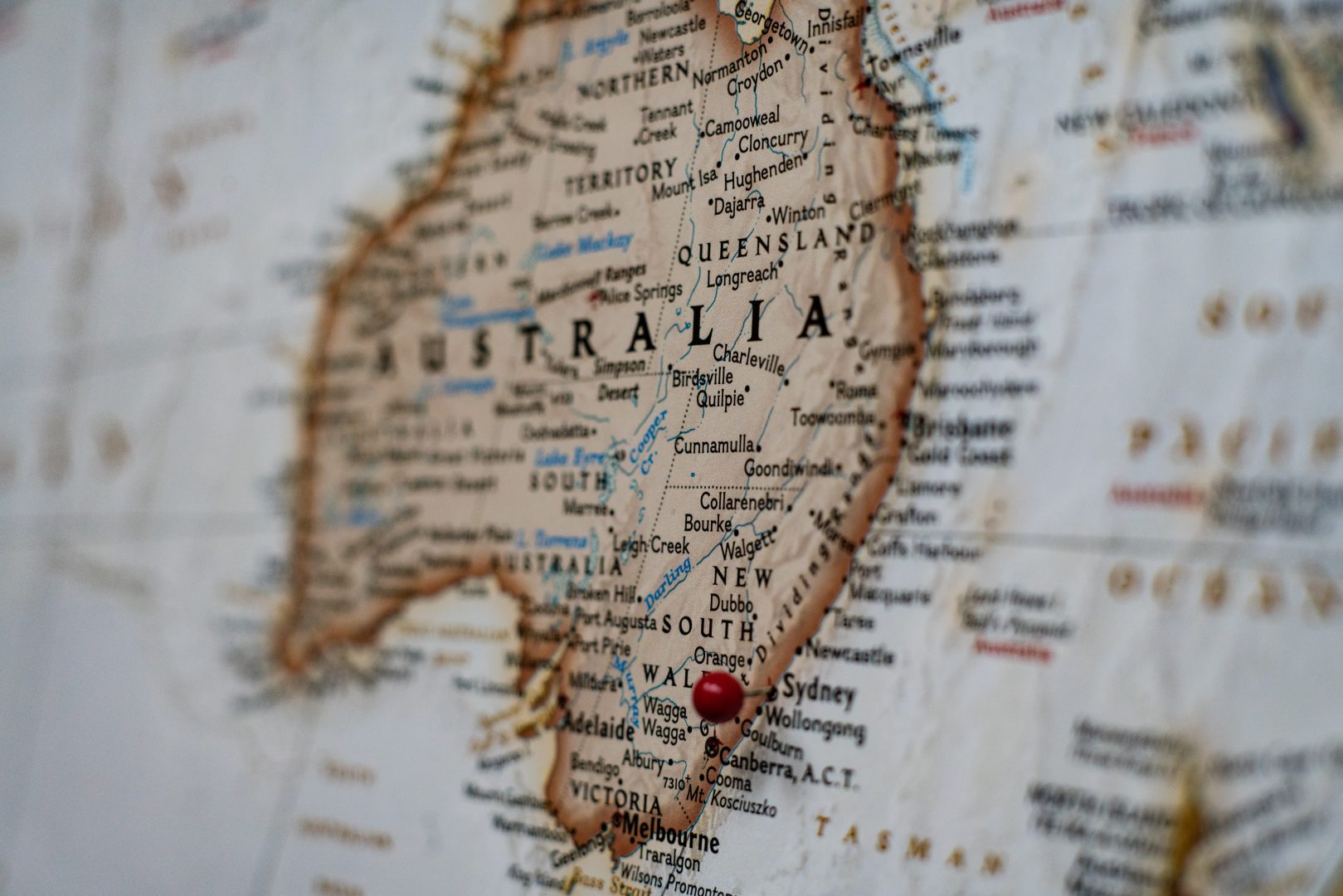 Australia on map