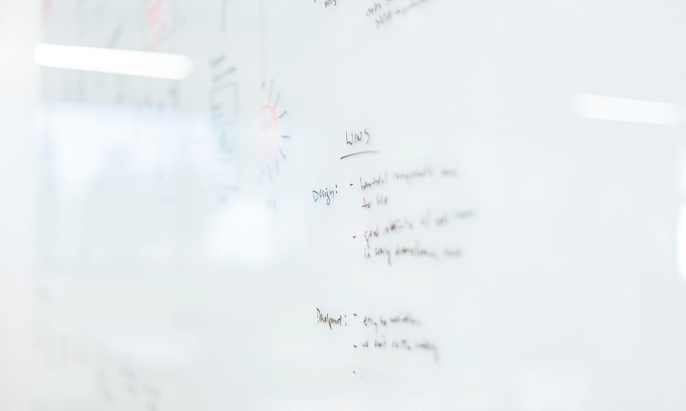 Text on a whiteboard