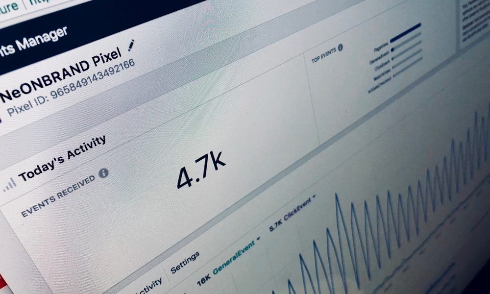 Screen with analytics