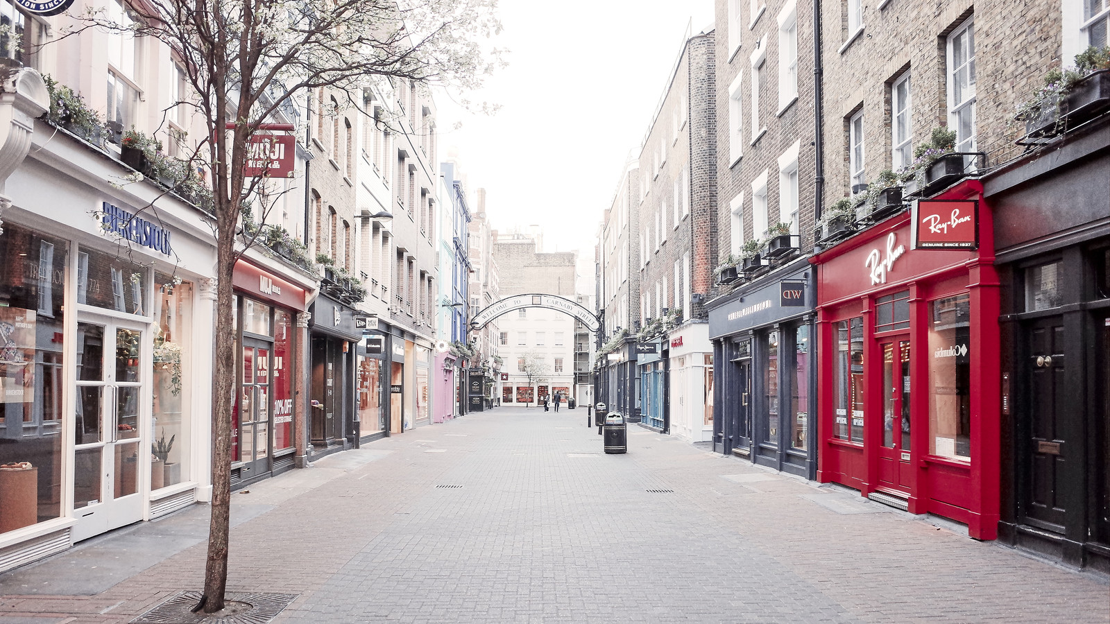 Empty Carnaby Street, London, UK